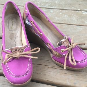 Super fun pink Sperry Top-Sider Goldfish Wedge